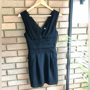 BCBG pleated LBD